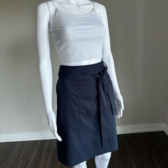 Banana Republic Navy Utility Tie-Waist Pencil Skirt - Picture 4 of 7